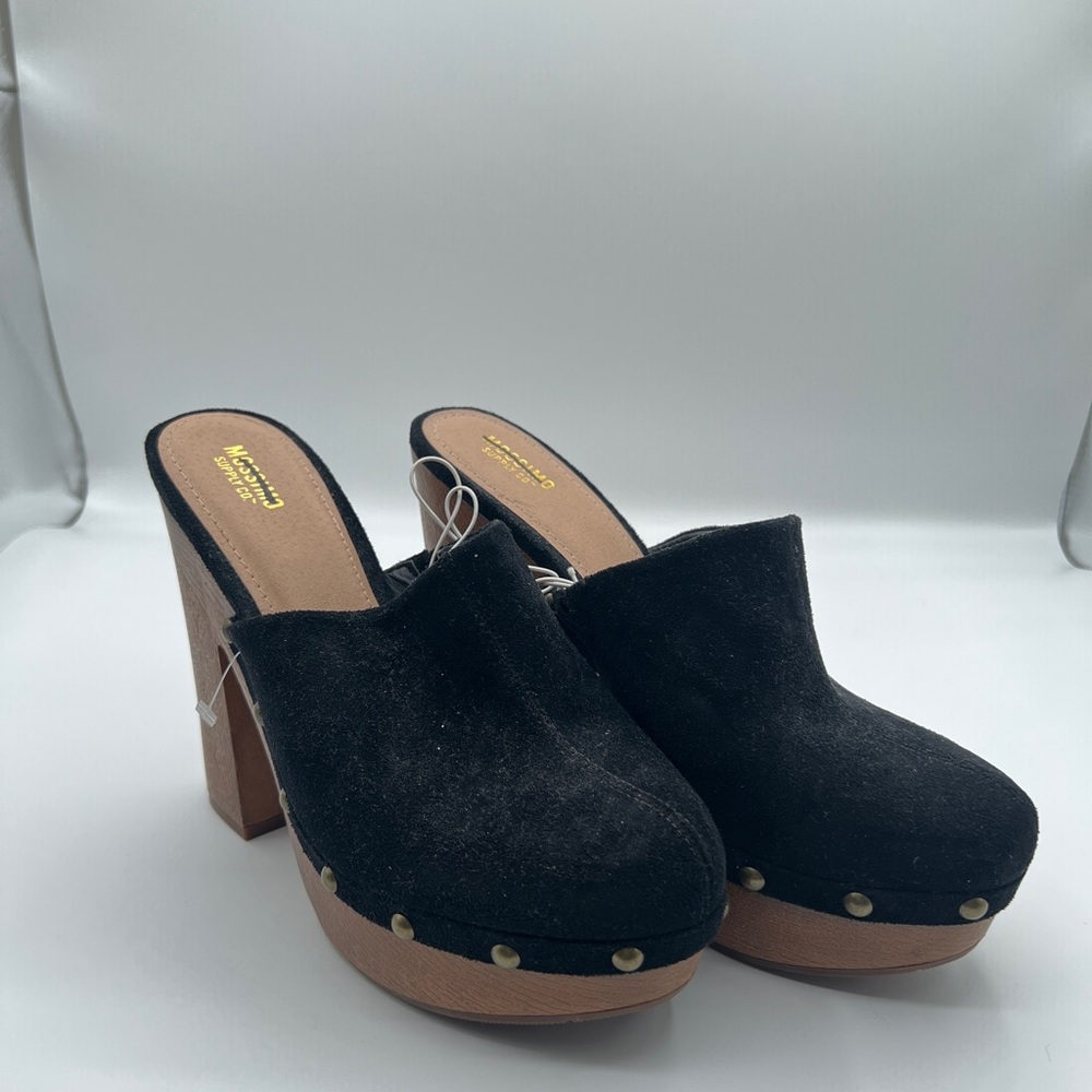 Mossimo Supply Co. | Black Suede Mule Heels | Size 8 | NWT